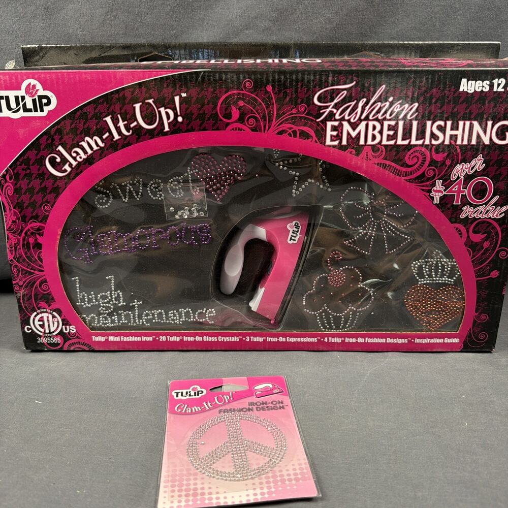 Tulip Glam-It-Up Fashion Embellishing Kit 2009 Jewels Iron-on